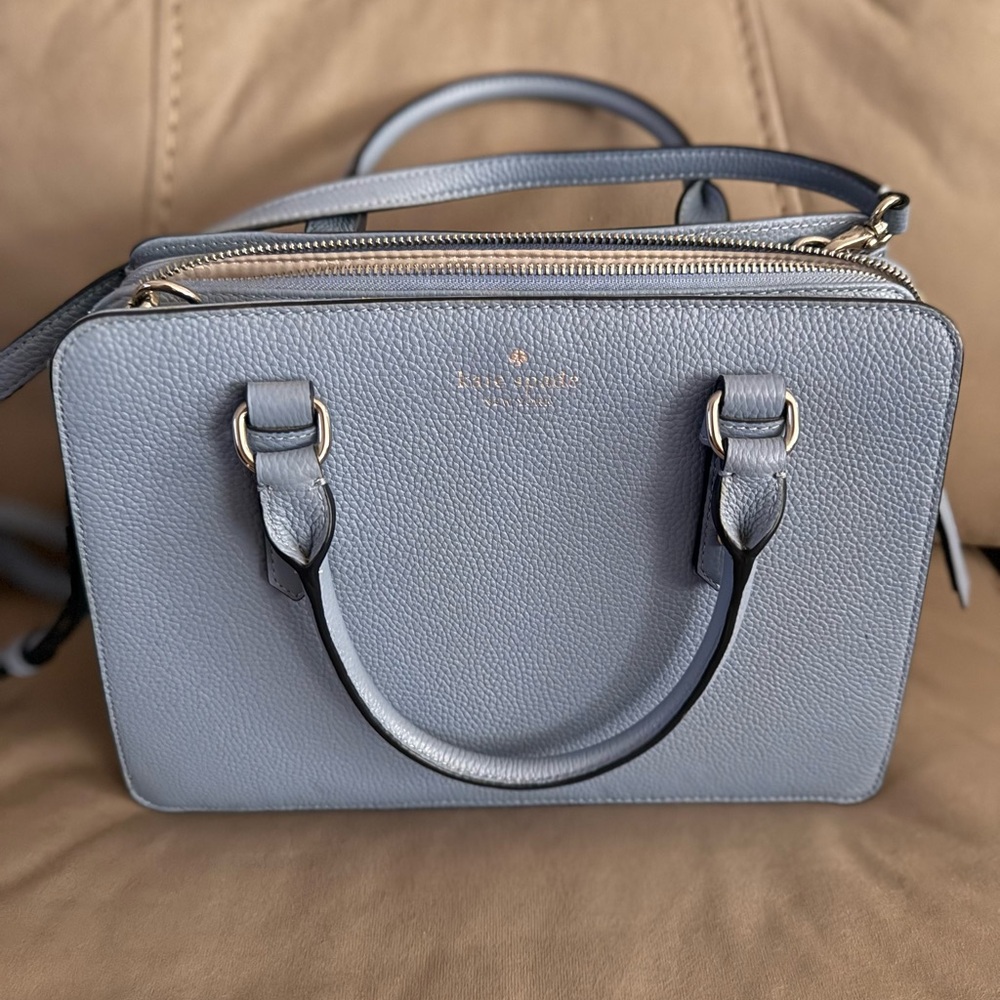 Kate Spade Gray Leather Satchel